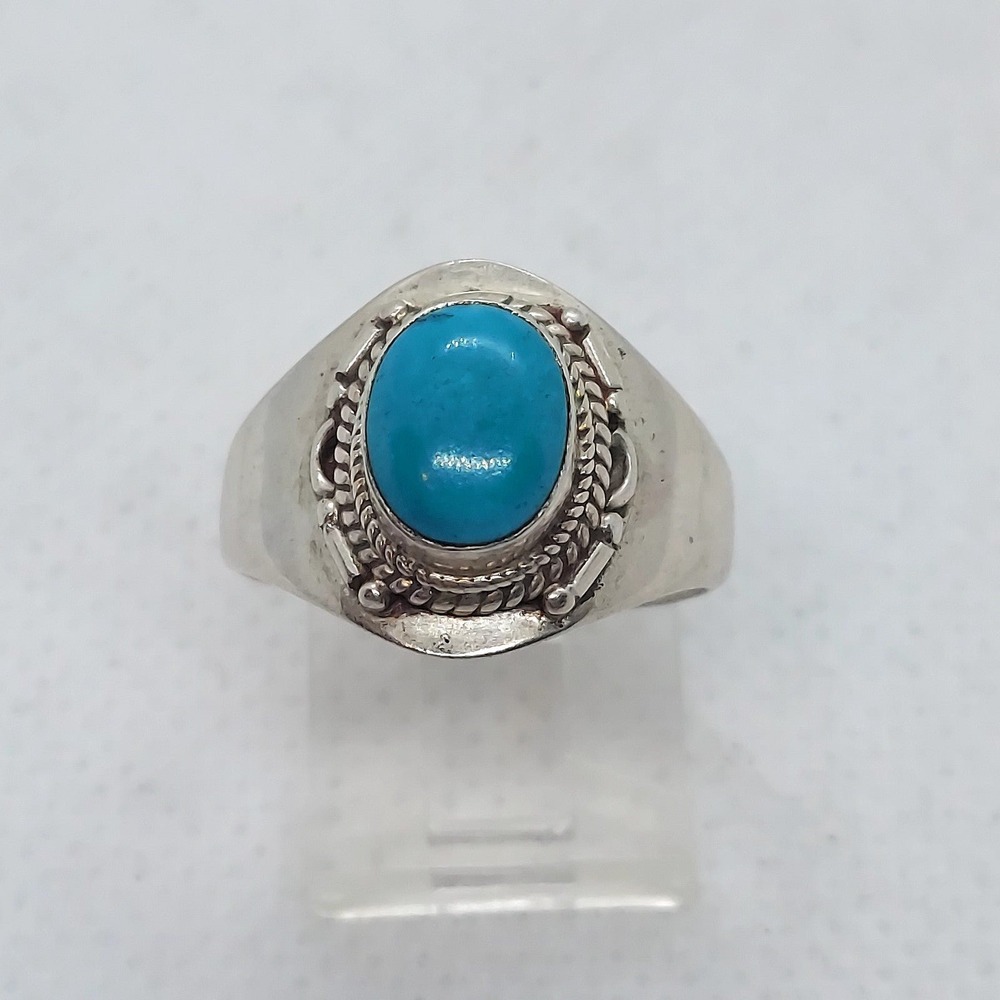 Sterling‎ Silver Turquoise Ring size 8.5